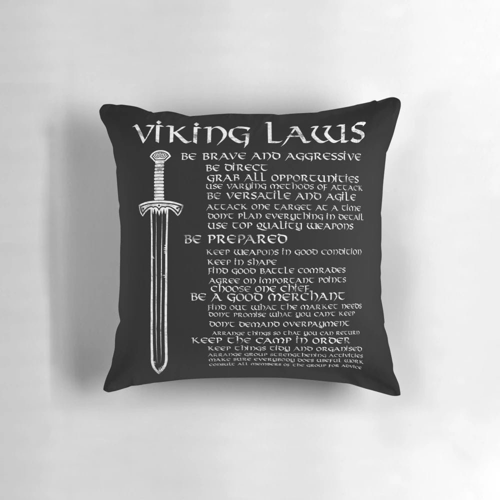 Distressed Viking Laws Scandinavian Warriors Sword Pillow