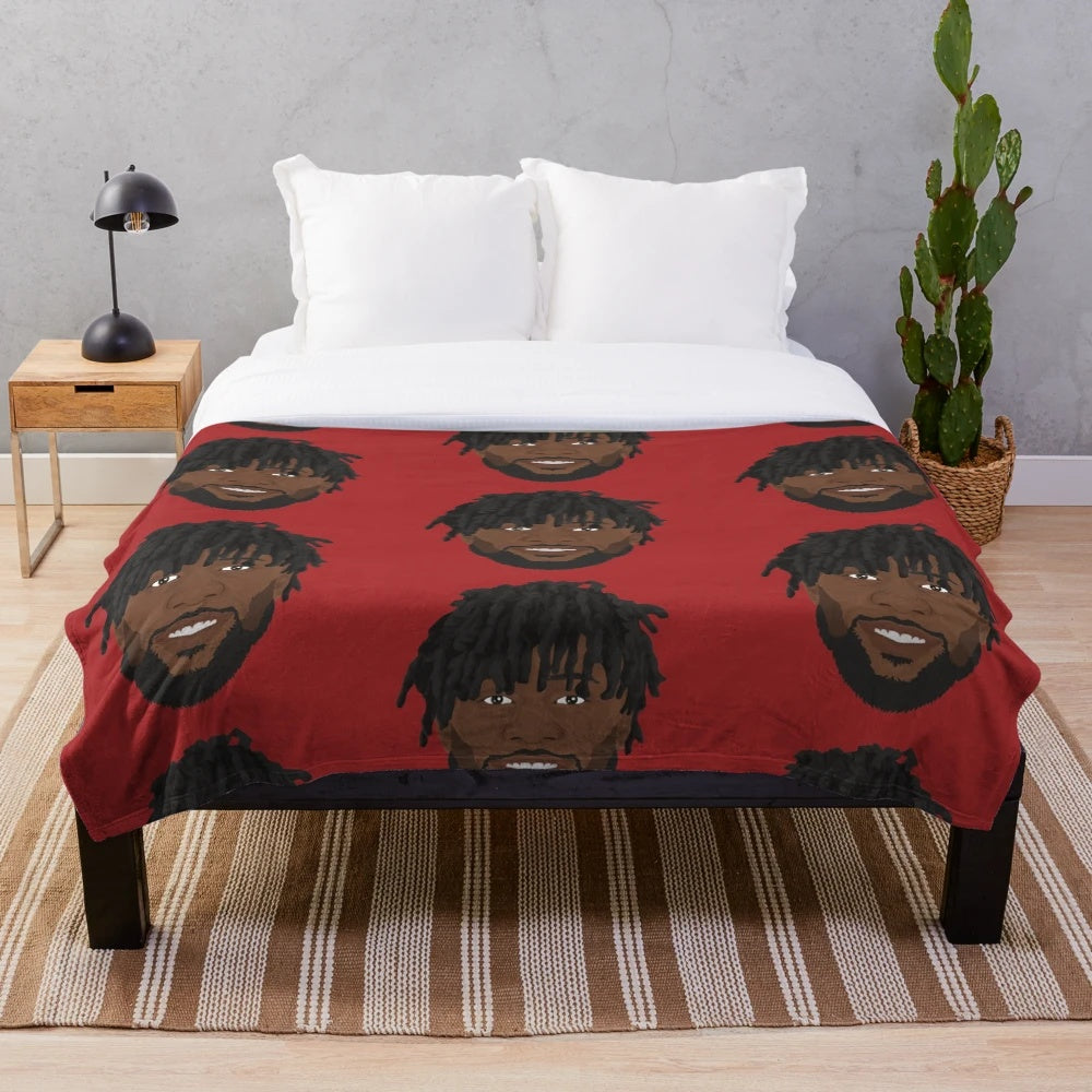 Divock Origi-inspired plush blanket with portrait design