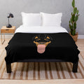 Doberman Pinscher dog face plush blanket