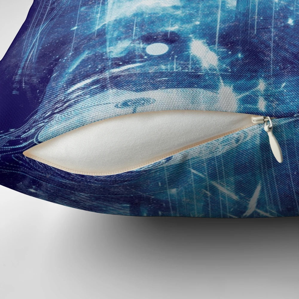 Doctor Who-inspired time and space storm throw pillow