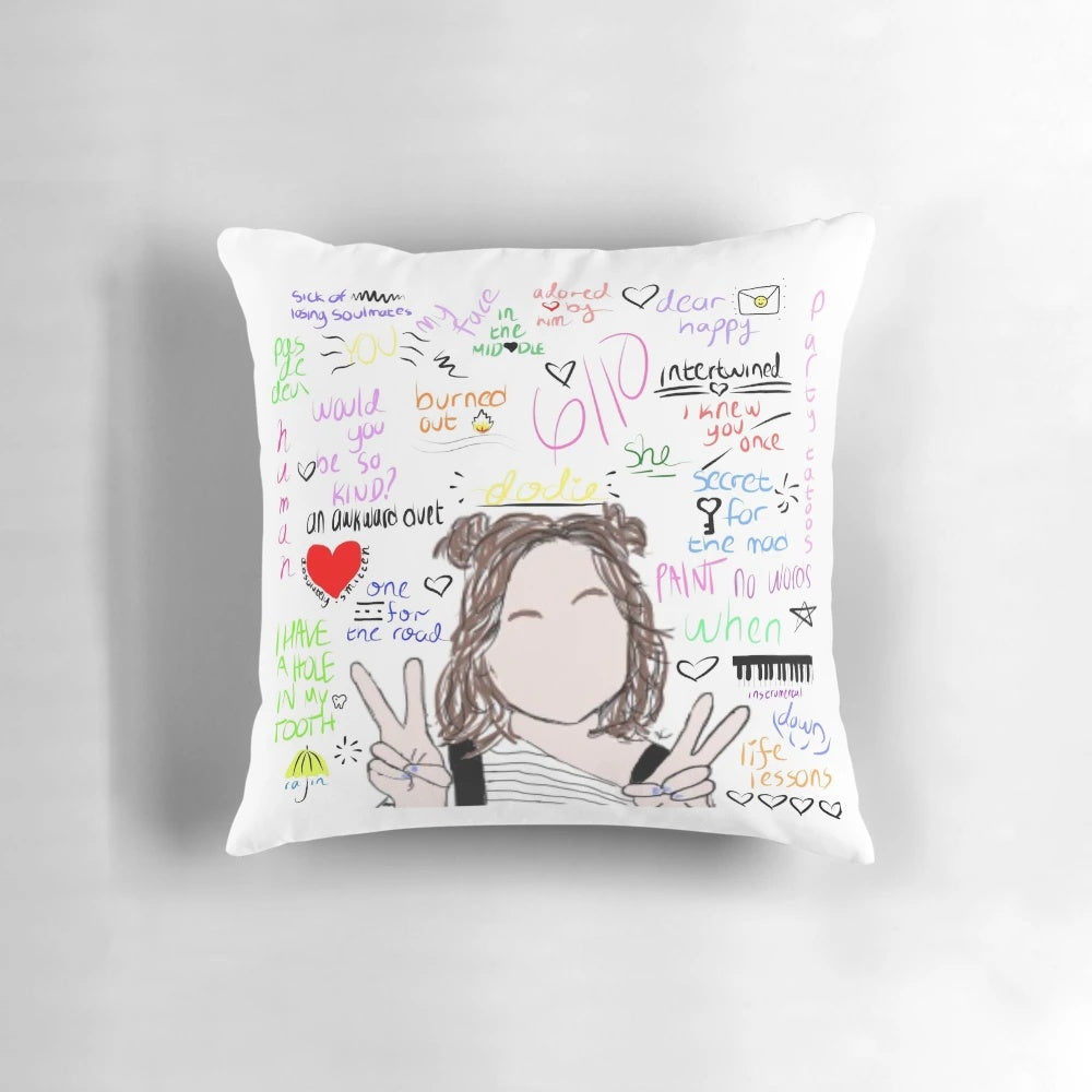 Dodie Clark Inspired Song Collage Pillow