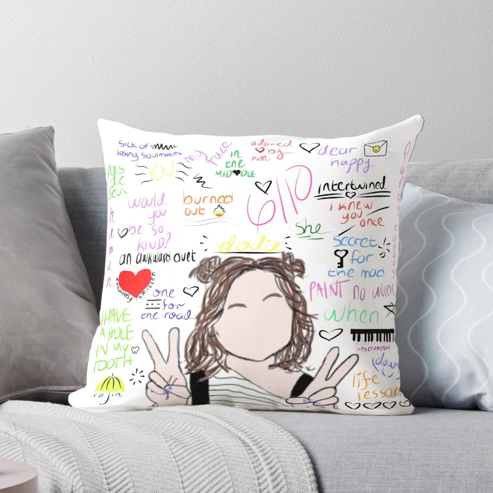 Dodie Clark Inspired Song Collage Pillow