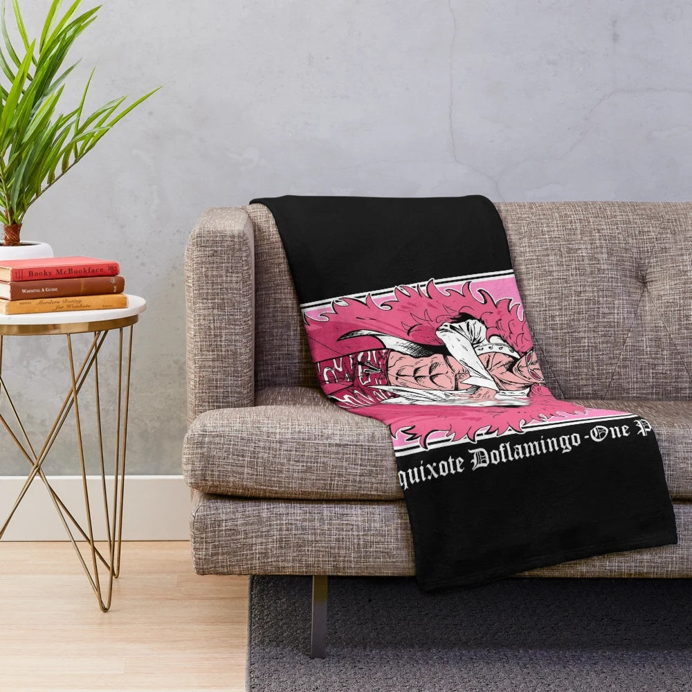 Doflamingo-inspired plush blanket