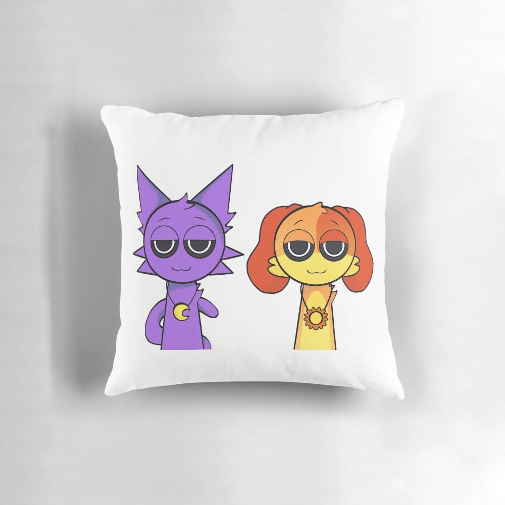 Colorful and soft dogday and catnap-themed sprunki incredibox mod pillow for kids