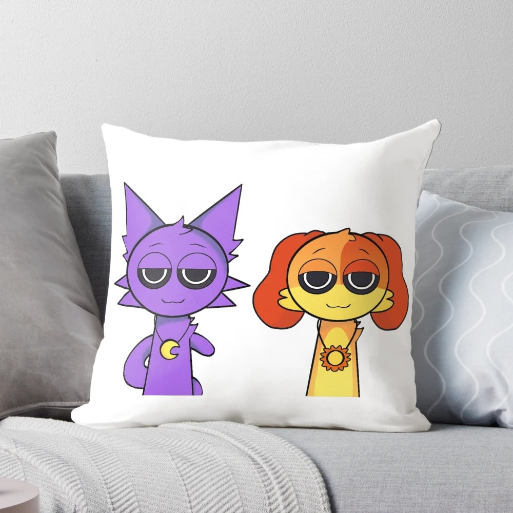Colorful and soft dogday and catnap-themed sprunki incredibox mod pillow for kids