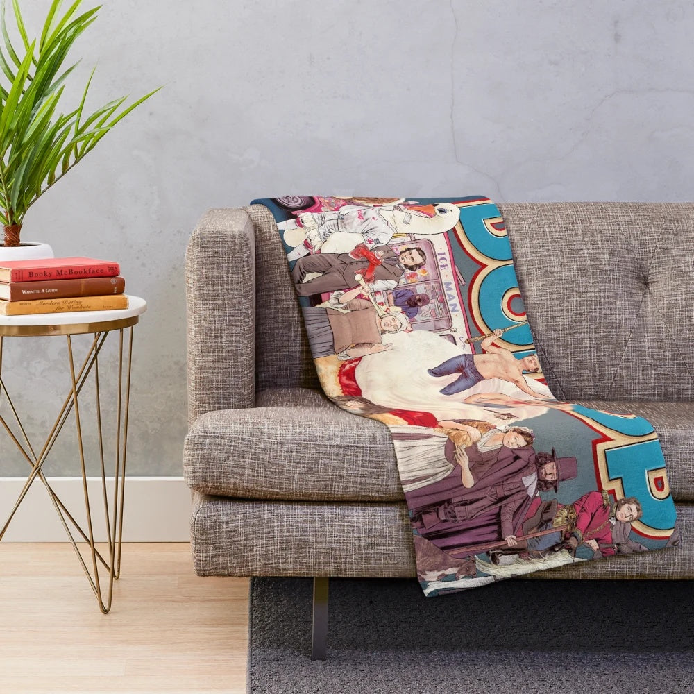Dollop England & the UK Plush Blanket featuring the Dollop comedy podcast hosts Dave Anthony and Gareth Reynolds