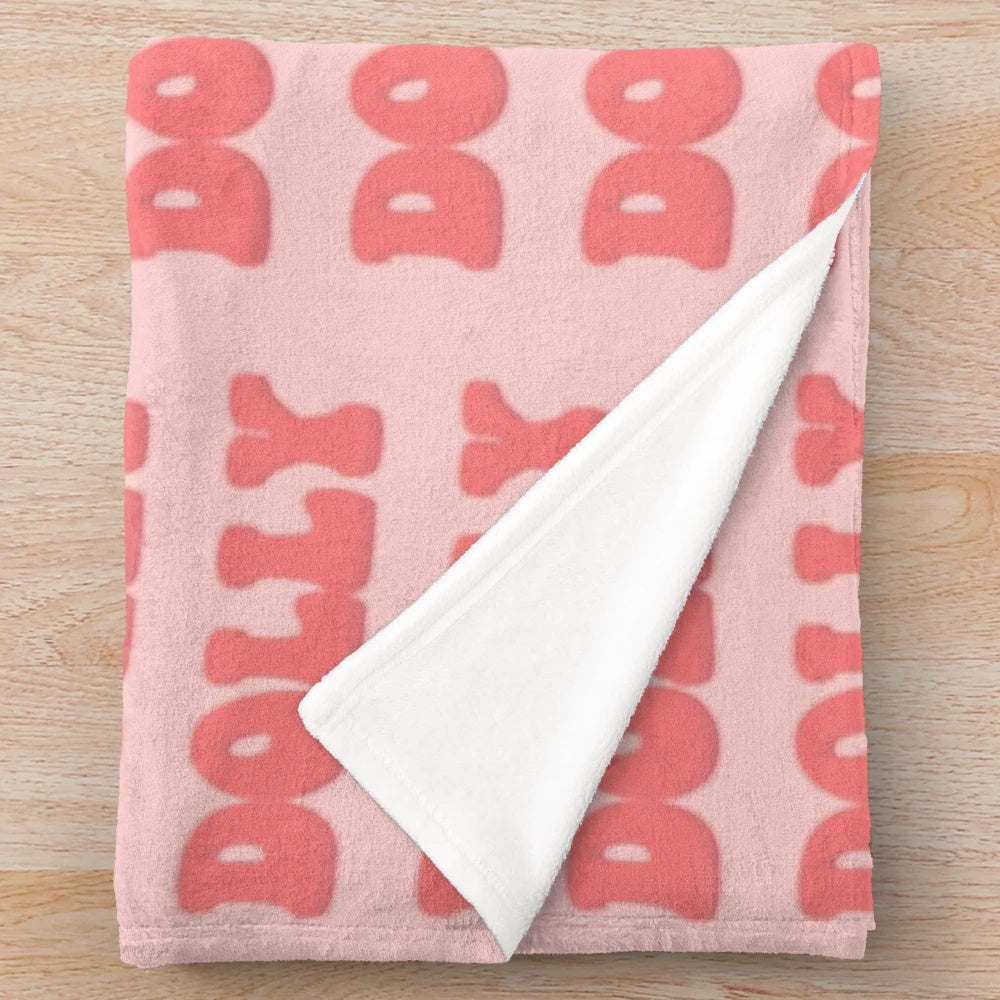 Dolly Parton inspired plush blanket with country music imagery
