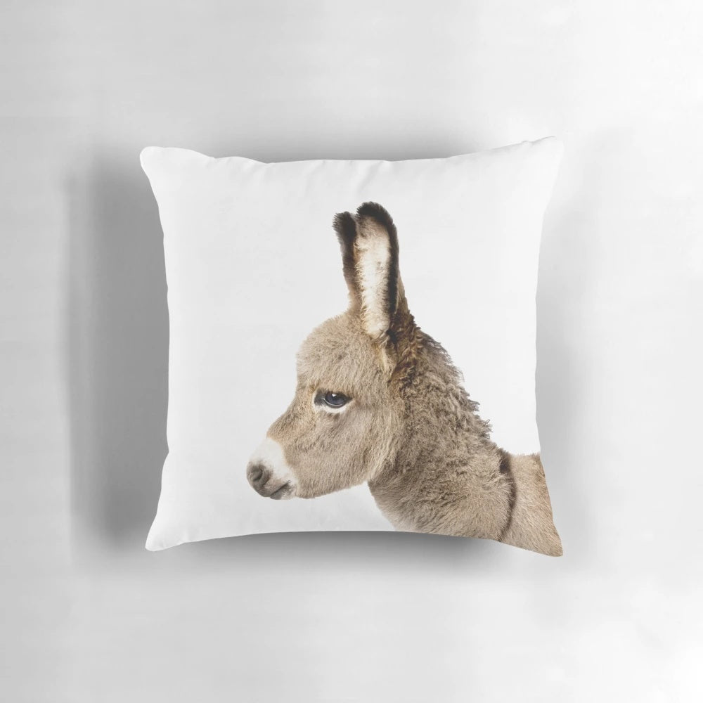 Donkey print wall art for nursery or kids room, featuring a minimalist, modern design.
