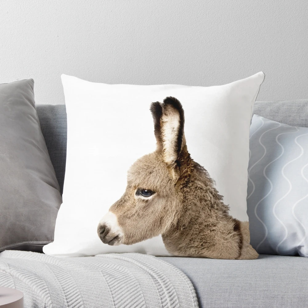 Donkey print wall art for nursery or kids room, featuring a minimalist, modern design.