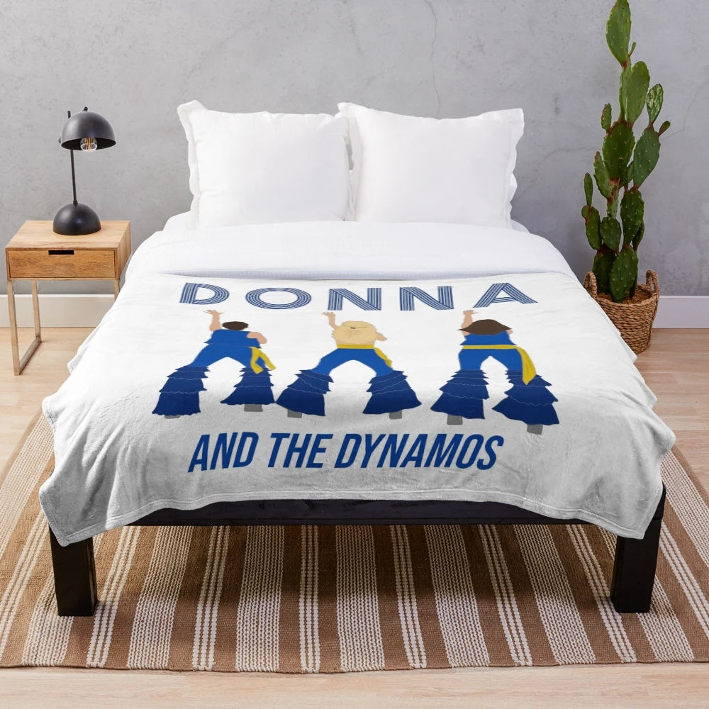 Donna and the Dynamos inspired plush blanket