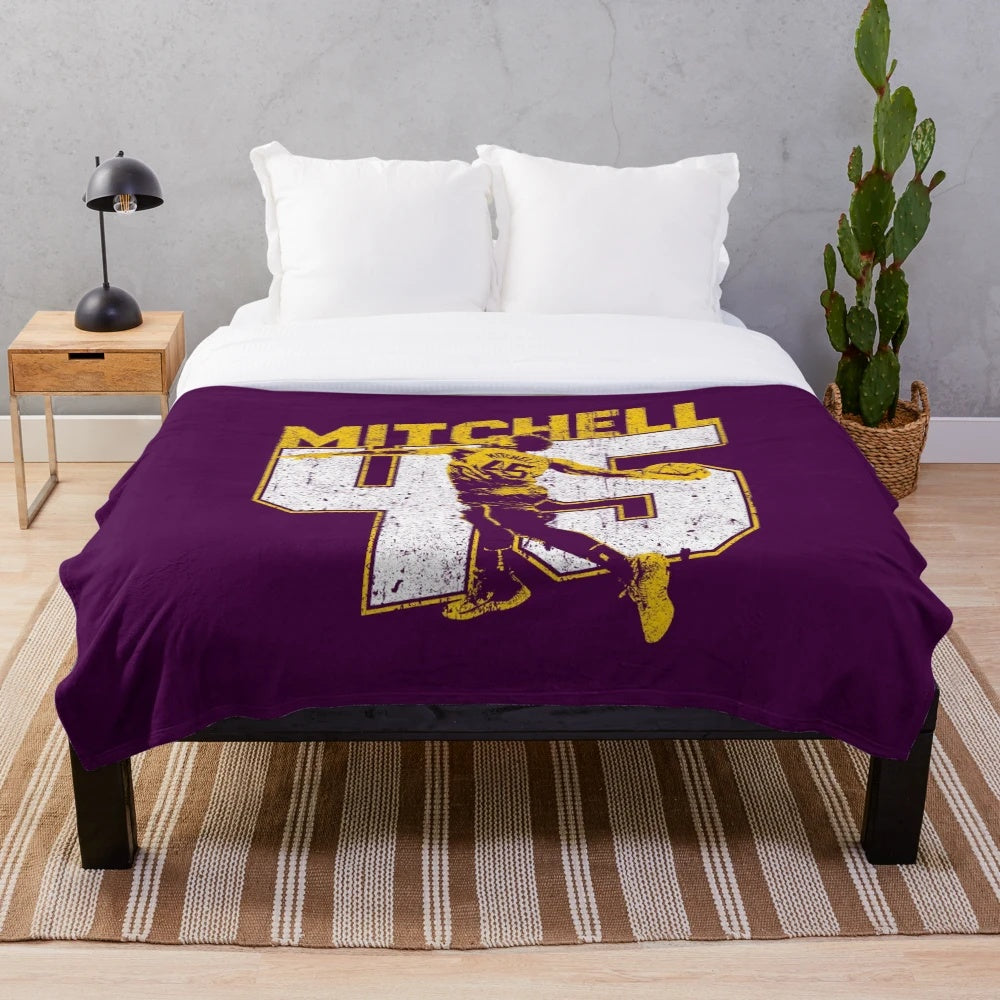 Donovan Mitchell Inspired Plush Blanket for Basketball Fans