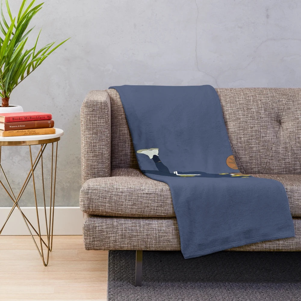 Donovan Mitchell inspired plush blanket featuring a slam dunk design