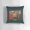 Don't Hug Me I'm Scared Minimalist Pillow featuring the iconic characters from the YouTube series