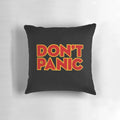 Don't Panic Pillow featuring the iconic phrase from The Hitchhiker's Guide to the Galaxy