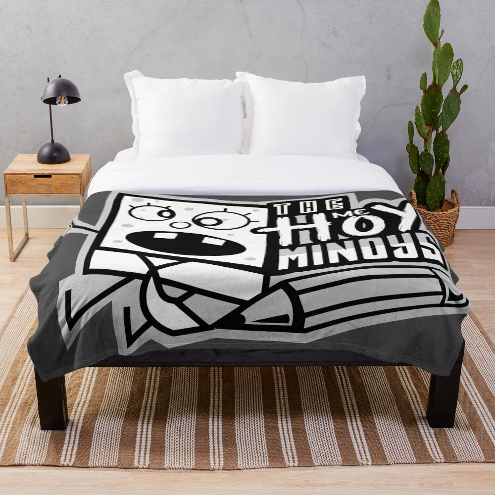 Doodle Bob inspired sports logo plush blanket