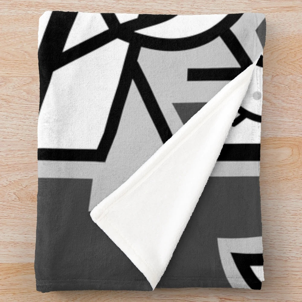 Doodle Bob inspired sports logo plush blanket