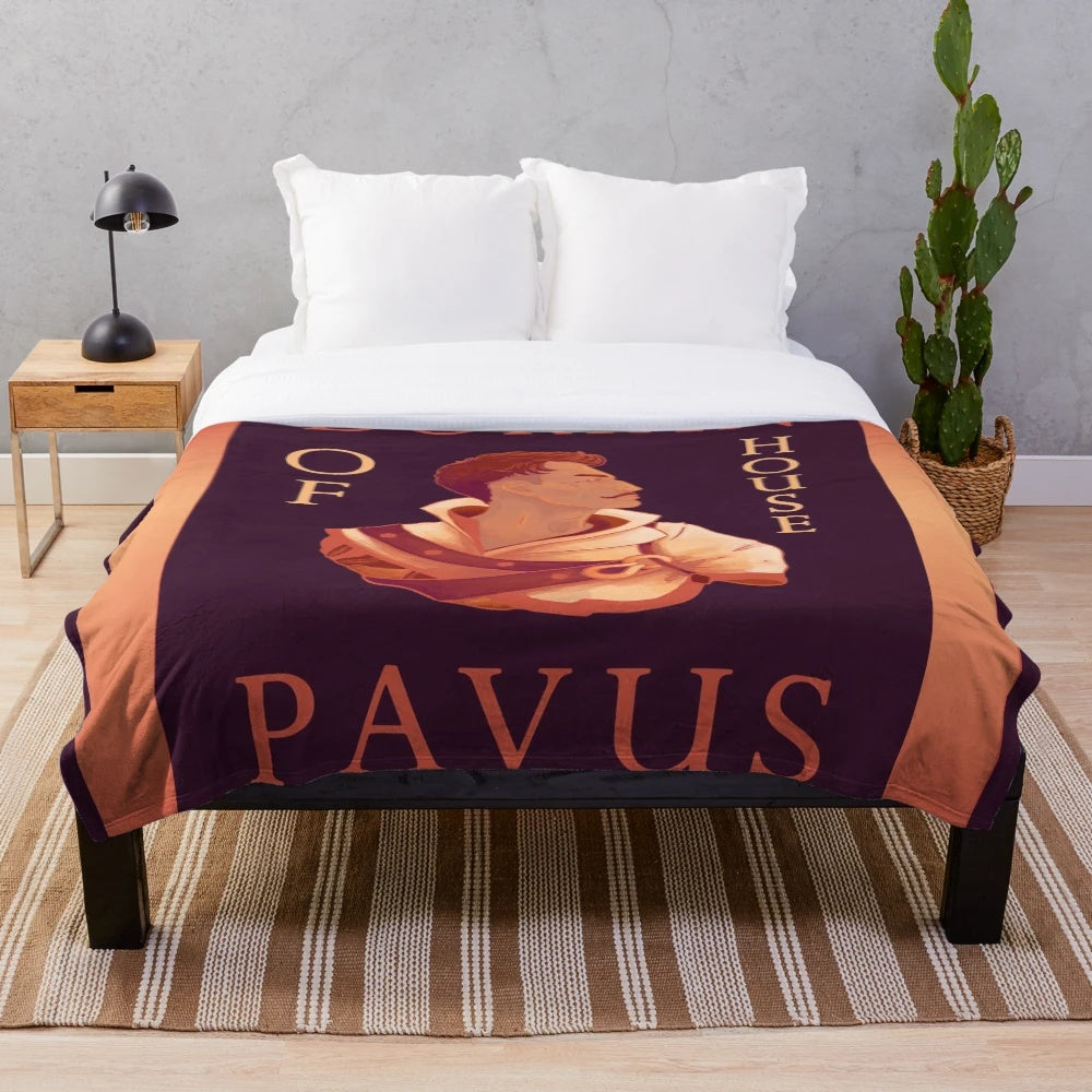 Dorian Pavus inspired plush blanket featuring the Dragon Age Inquisition character