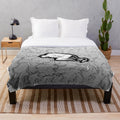 Dorohedoro plush blanket featuring the devil tumor and other characters from the popular anime and manga series
