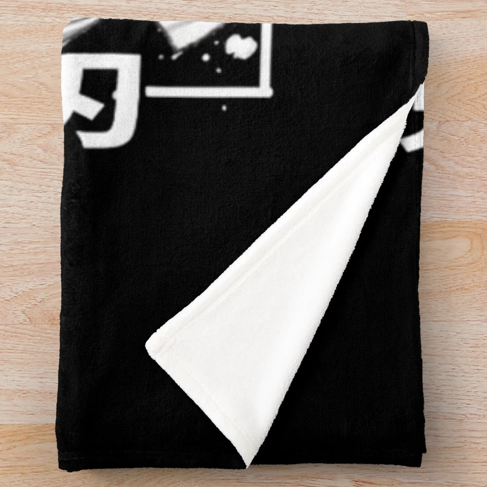 Douma inspired plush blanket featuring the Demon Slayer character