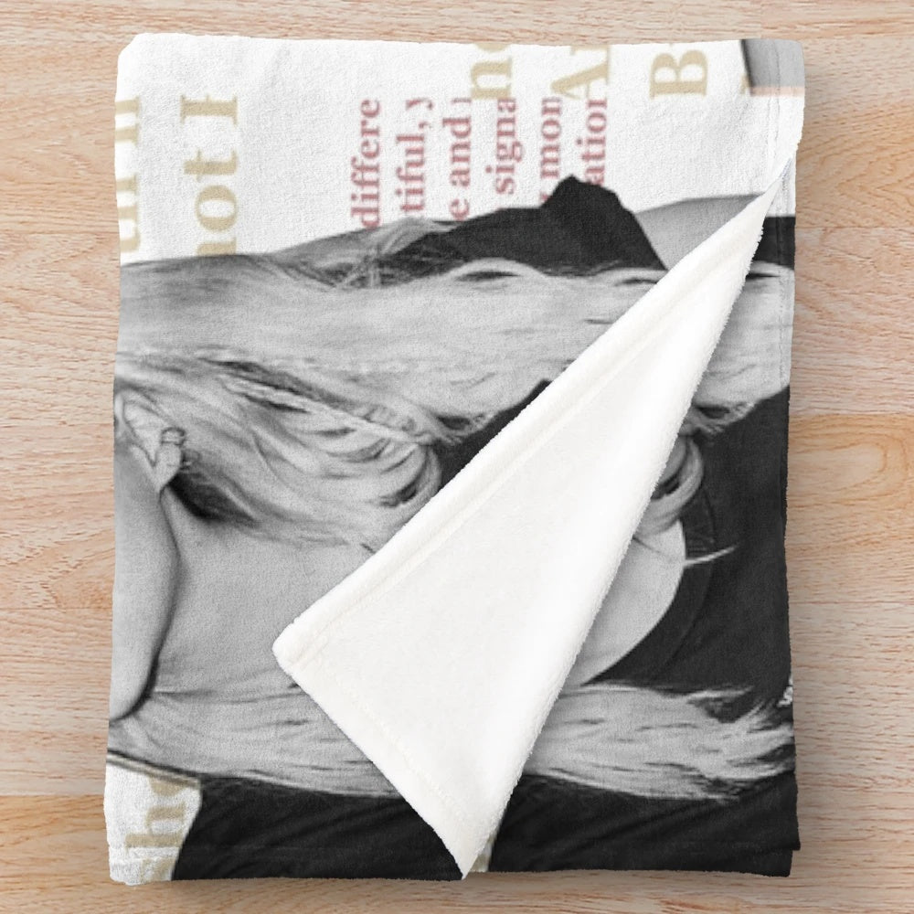 Soft and cozy plush blanket inspired by Dove Cameron's Bloodshot character