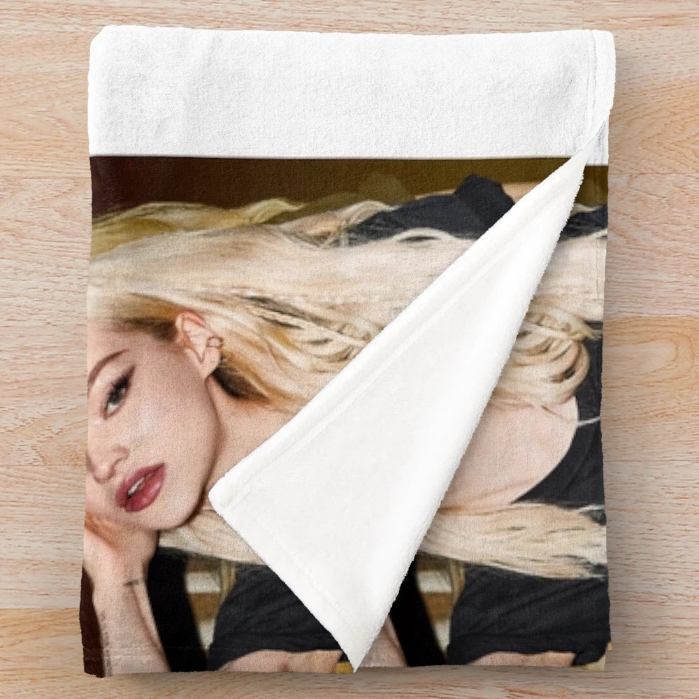 Dove Cameron inspired plush blanket with a soft, cozy design