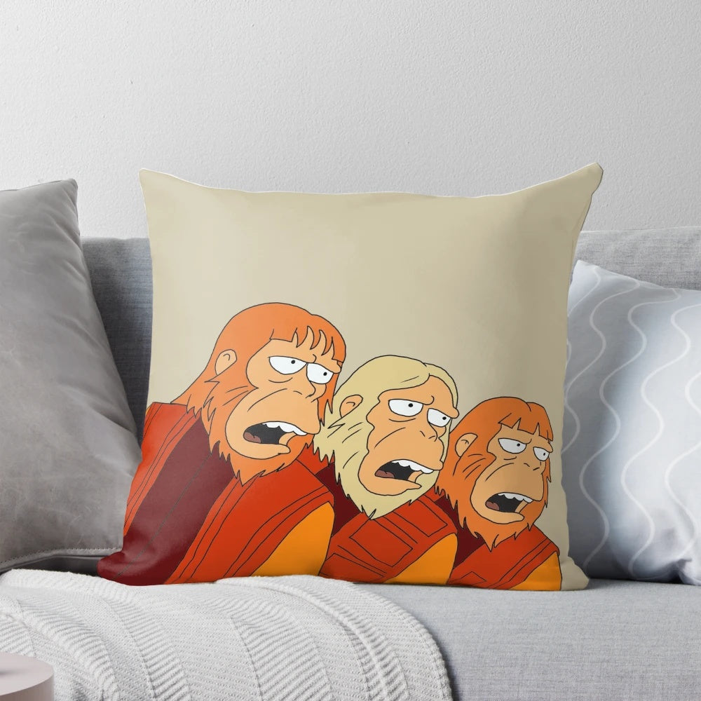 A plush pillow featuring Dr. Zaius from the Simpsons, the classic ape character singing the memorable "Dr. Zaius" song.