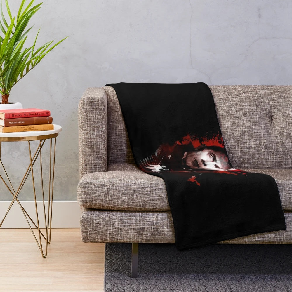 Dracula plush blanket featuring the classic Bela Lugosi horror movie character