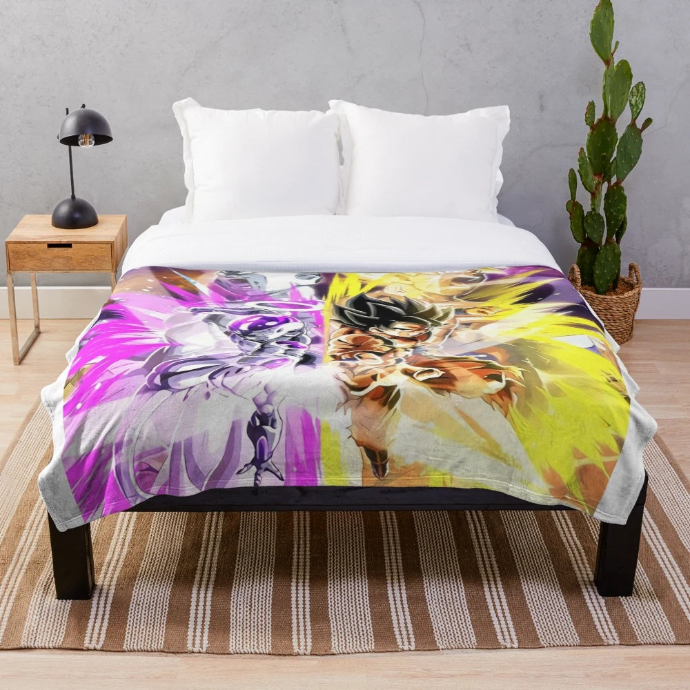 Dragon Ball inspired Goku Fighters plush blanket