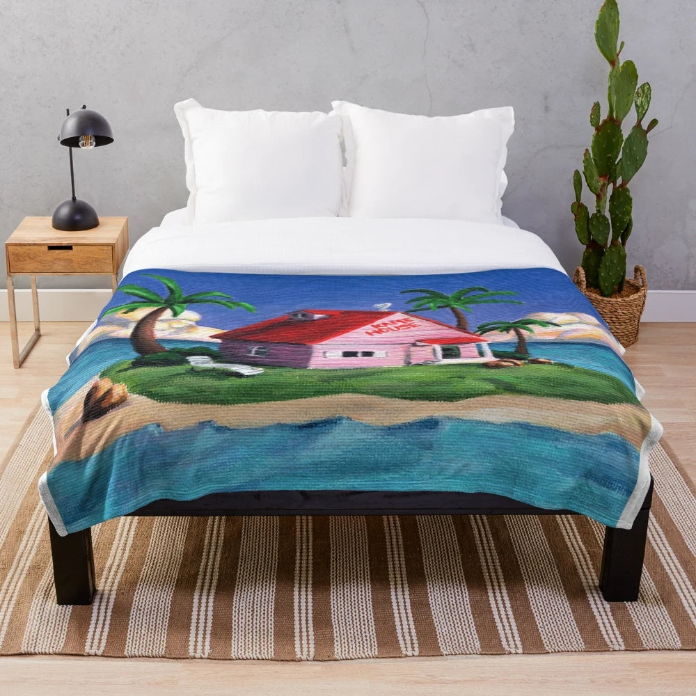 Dragon Ball Kame House Plush Blanket