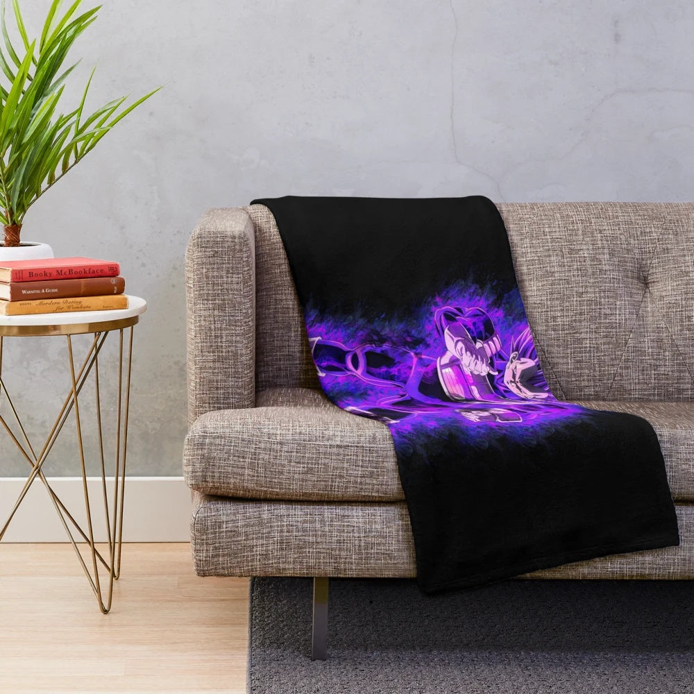 Dragon Ball Super Inspired Plush Blanket featuring Vegeta's New Form