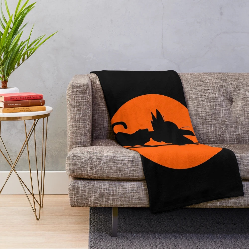 Dragon Ball Z Goku Silhouette Plush Blanket