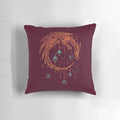 A decorative dragon-themed pillow designed to hold dice and other gaming accessories for roleplaying enthusiasts.