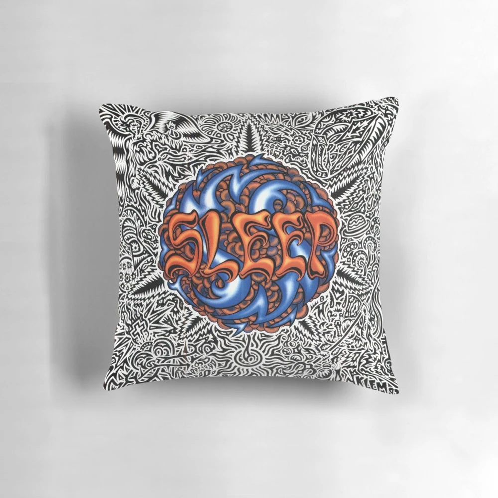 Dragonaut Pillow featuring the iconic album cover art from the stoner metal band Holy Mountain