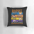 Dragonball inspired father's day pillow with Vegeta, Goku, Gohan, and Trunks