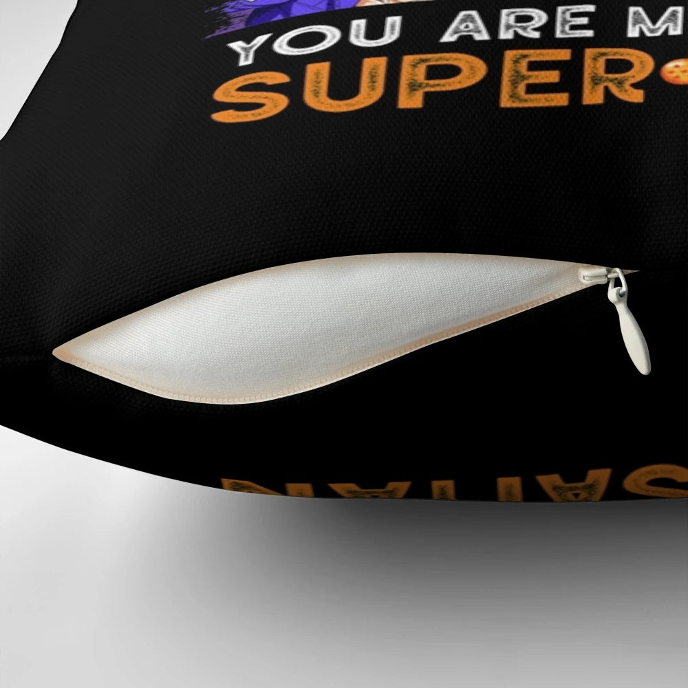 Dragonball inspired father's day pillow with Vegeta, Goku, Gohan, and Trunks