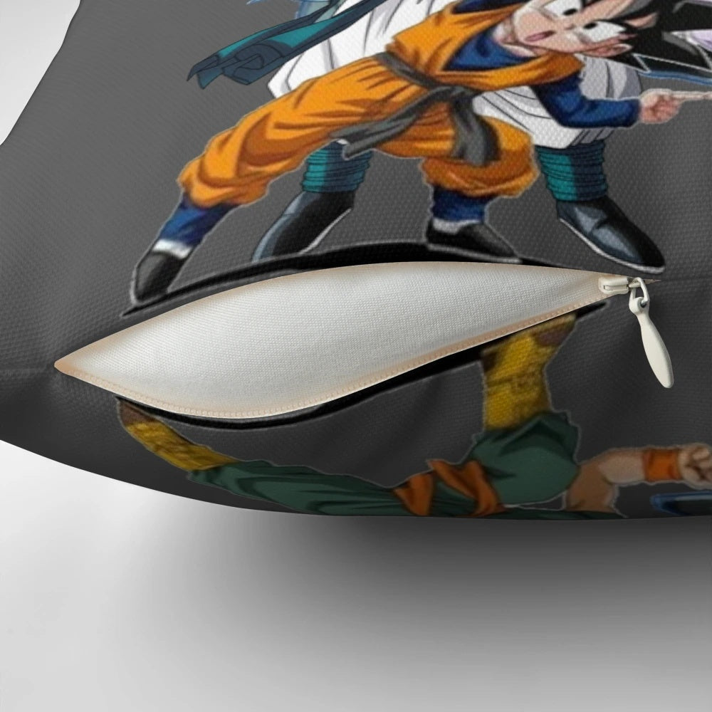 Dragonball Fusion anime-themed pillow featuring characters and graphics from the popular franchise