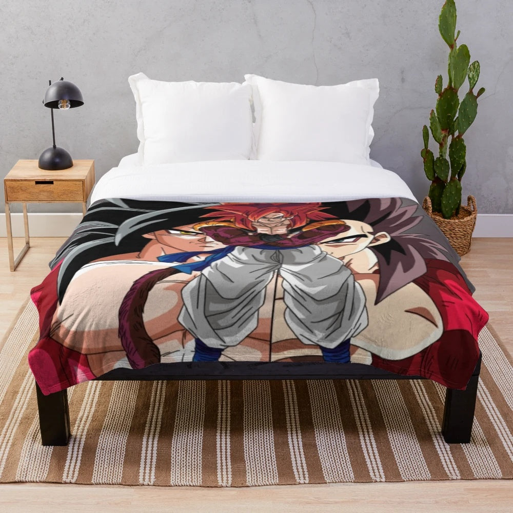 Dragonball Inspired Gogeta Super Saiyan 4 Plush Blanket