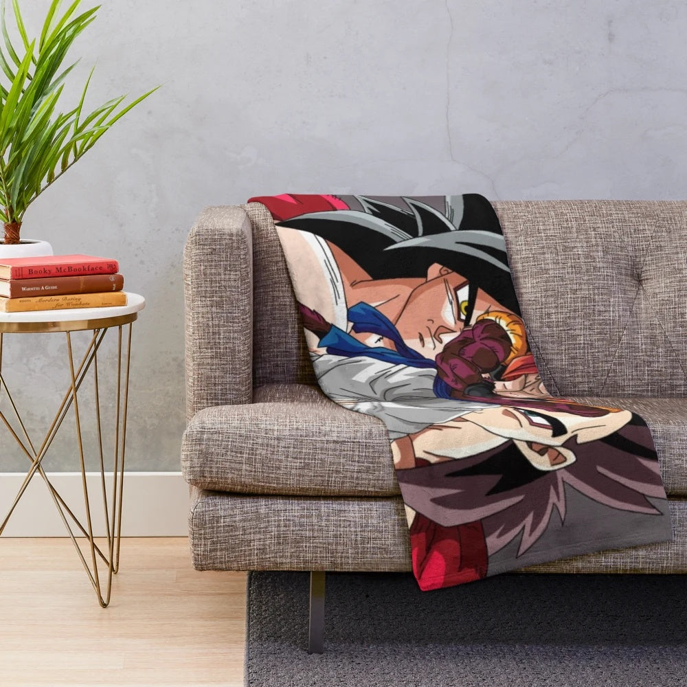 Dragonball Inspired Gogeta Super Saiyan 4 Plush Blanket