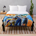 Dragonball Z Inspired Plush Blanket featuring Goku and other characters