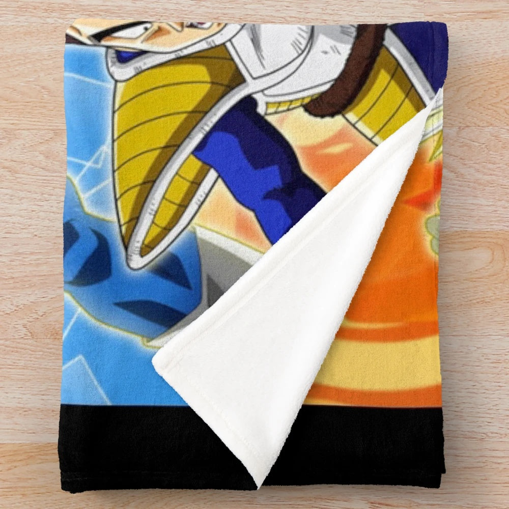 Dragonball Z Inspired Plush Blanket featuring Goku and other characters