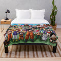 Dragonball Z inspired plush blanket featuring Goku and other characters