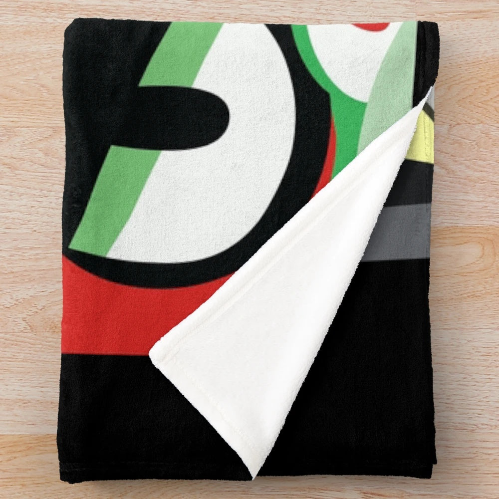 Samurai Jack inspired plush blanket with dramatic eyes design