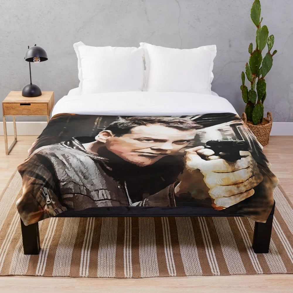Jack Bauer portrait plush blanket