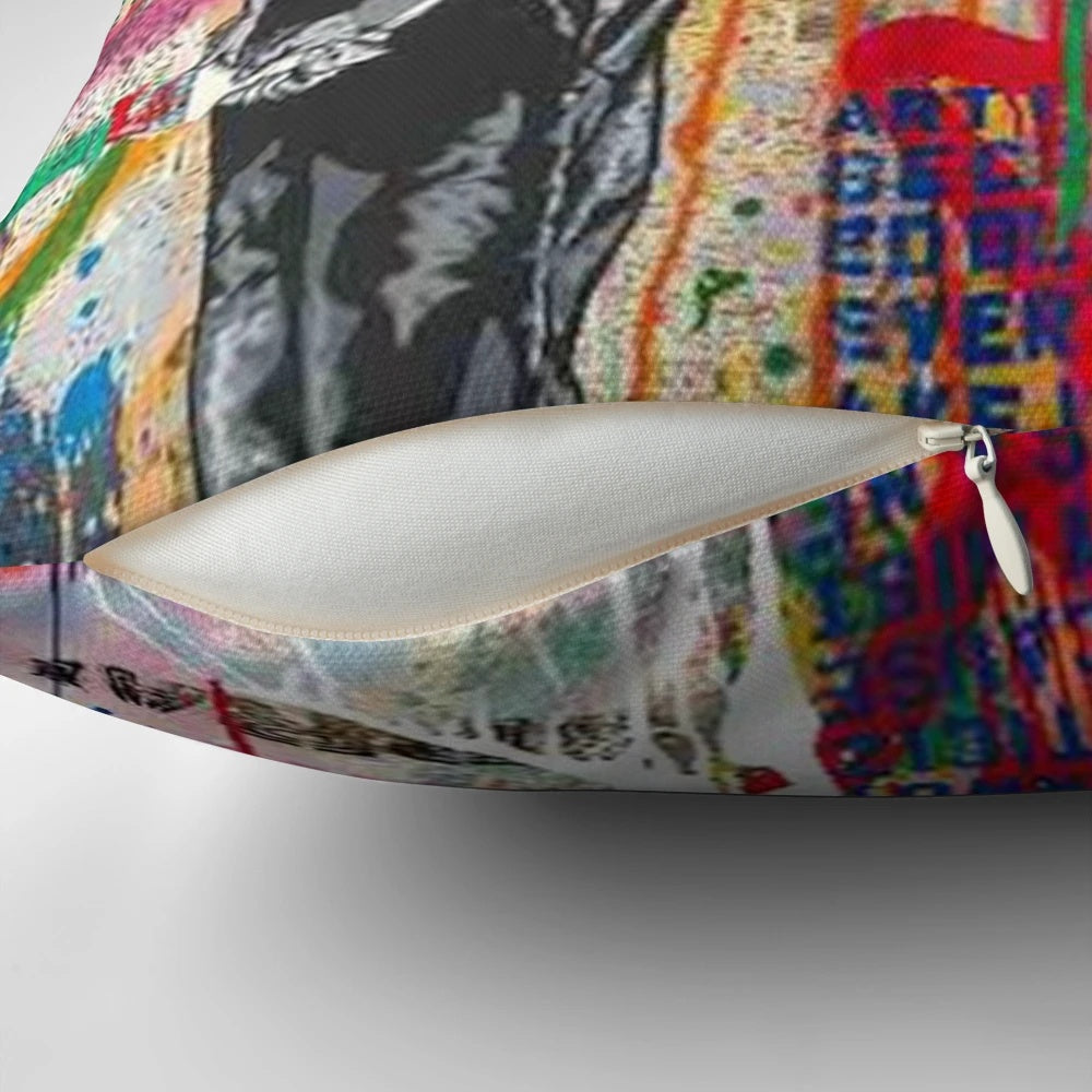 Surreal abstract graphic dream big dreams pillow