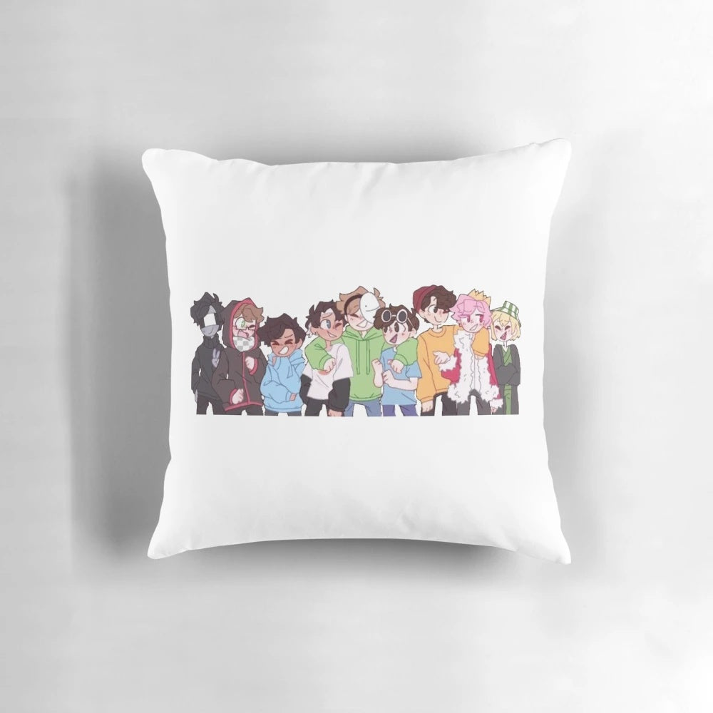 Dream SMP Inspired Pillow featuring popular Minecraft YouTubers