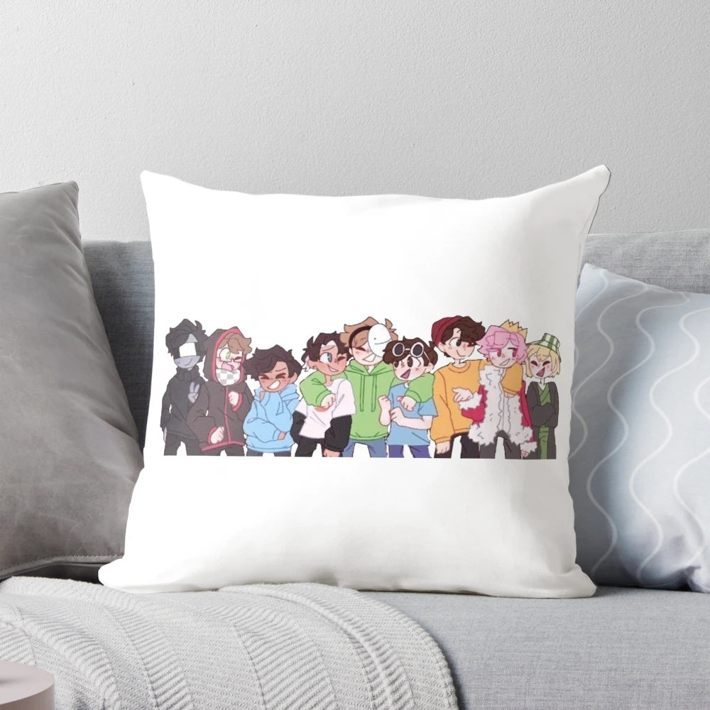 Dream SMP Inspired Pillow featuring popular Minecraft YouTubers