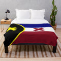 Dream SMP inspired plush blanket featuring characters like Tommyinnit, Tubbo, Wilbur Soot, and the Dream Team