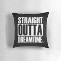 Straight Outta Dreamtime Aboriginal Pillow with Dotted Indigenous Australian Art Design