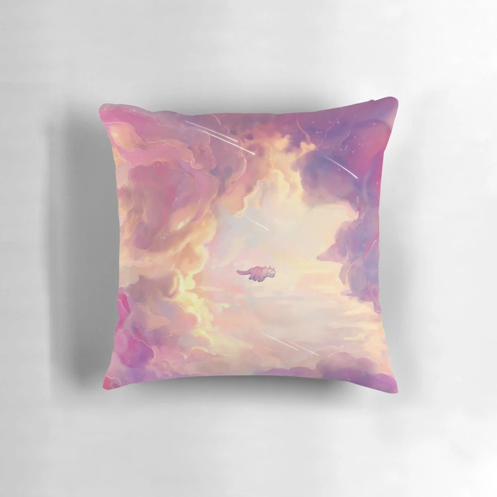 Artwork of Appa the sky bison from Avatar: The Last Airbender floating in a dreamy, colorful cloudscape