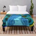 Blue fairy plush blanket with soft, cozy design